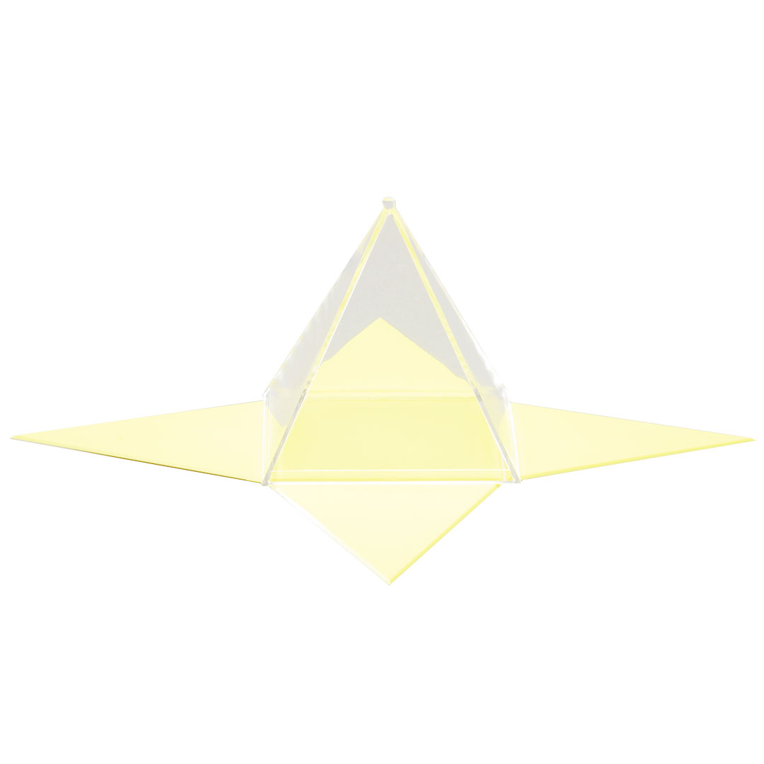 GÜNTER HERRMANN Quadratpyramide mit Oberflächennetz