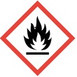 GHS- Etikett, Entzündlich, 100x100mm, 4Stk.