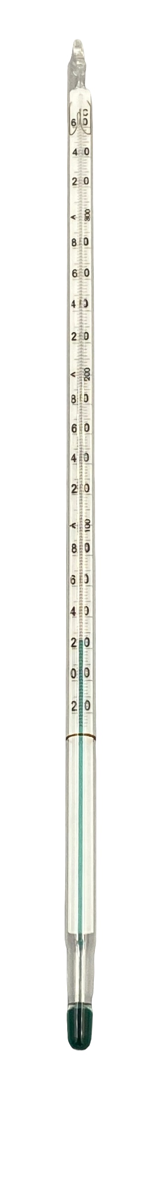Thermometer (grün) -10...+360:2°C, 300x7-8mm, Eintauchtiefe 76mm