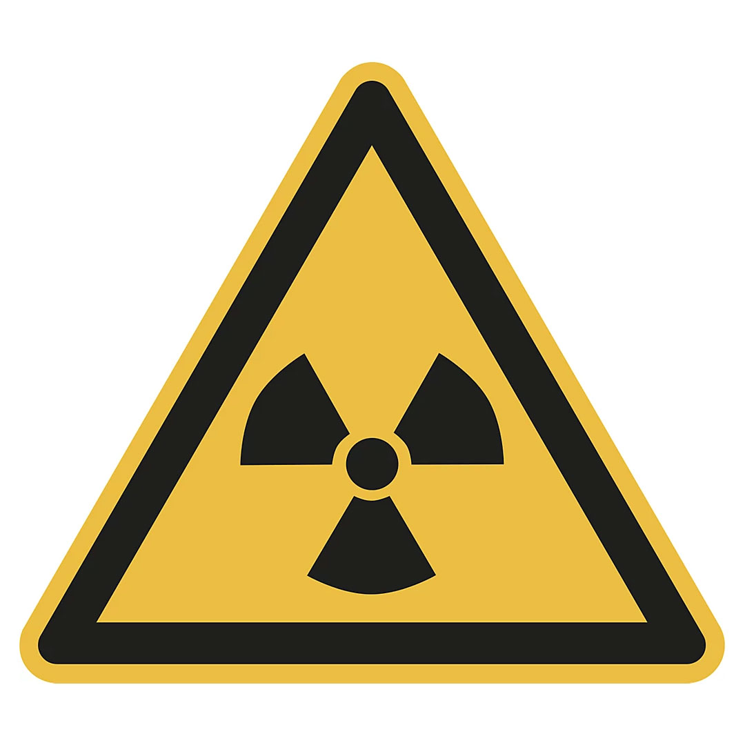 Warnschild, Radioaktivität, Alu geprägt, 200 mm