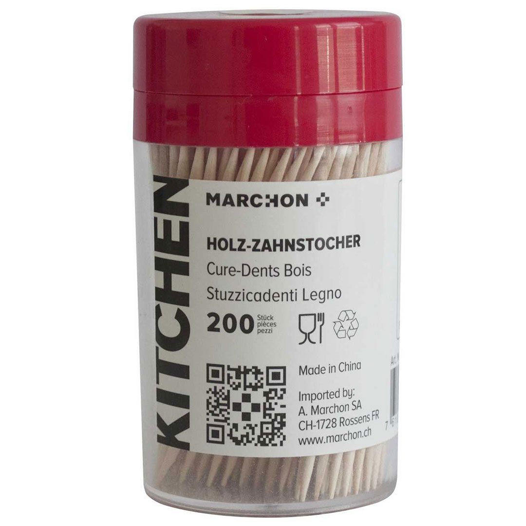 Zahnstocher Holz Dose 200Stk.