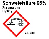 Schwefelsäure 95% (18mol) zur Analyse, 1000ml