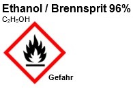 Ethanol 96% denaturiert, vergällt, 1000ml
