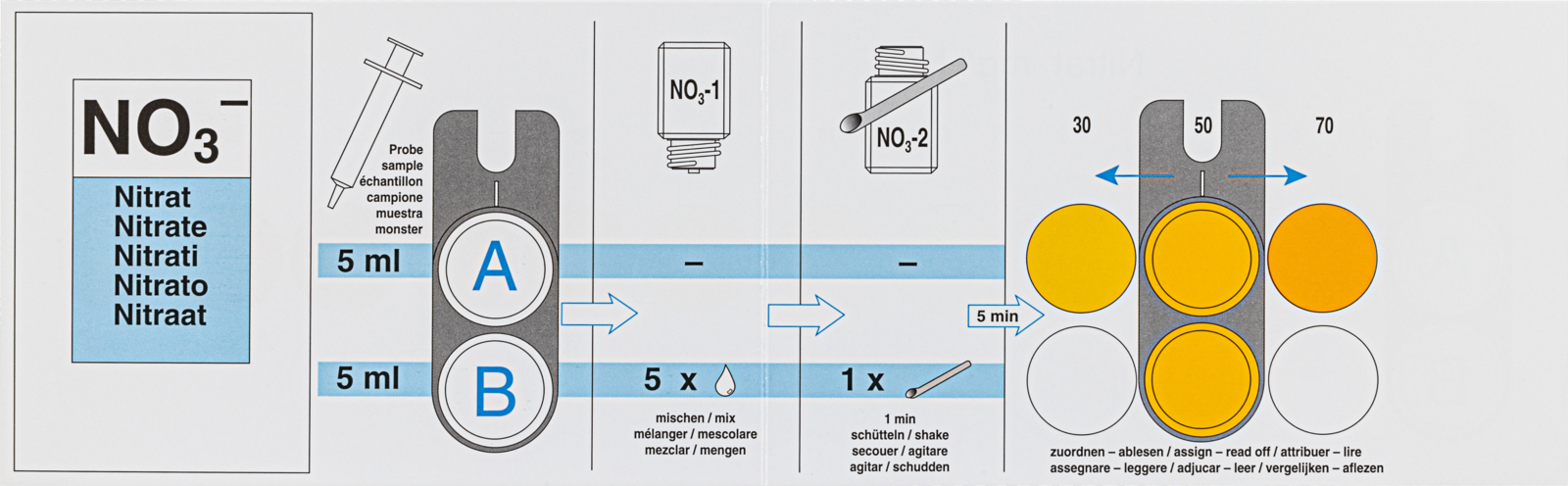 Nitrat,0-120mg/l NO3, Visocolor ECO, 110 Tests