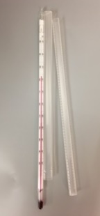 Chem.Thermometer (rot) -10...+150:1°C,  260x7-8mm
