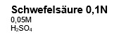 Schwefelsäure 0.1N (0.05mol) Gehalt: ca. 0,5% H2SO4, 1000ml