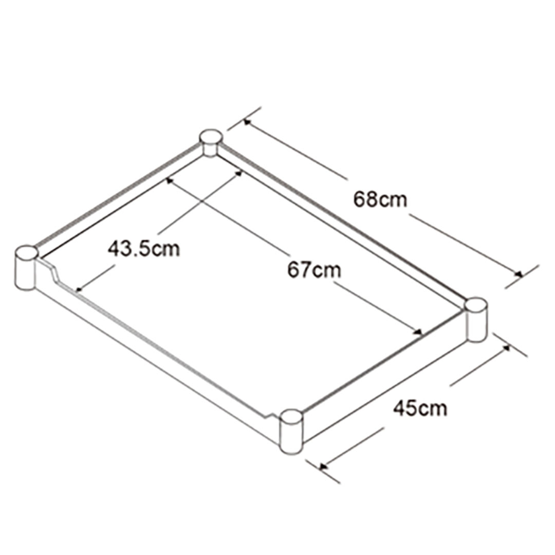DuraLab Rollwagen mit 3 Tablaren, 85x48x95cm