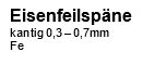 Eisenfeilspäne kantig 0.30-0.70mm, 1000g