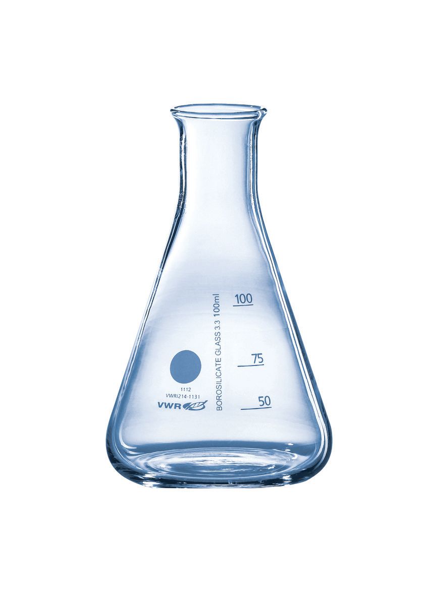 Erlenmeyer Boro 3.3, enghals, graduiert, 500ml