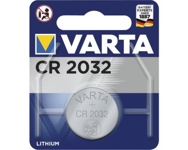 Varta Knopfzellen Batterie, CR2032, 3V, Blister mit 1 Stk.