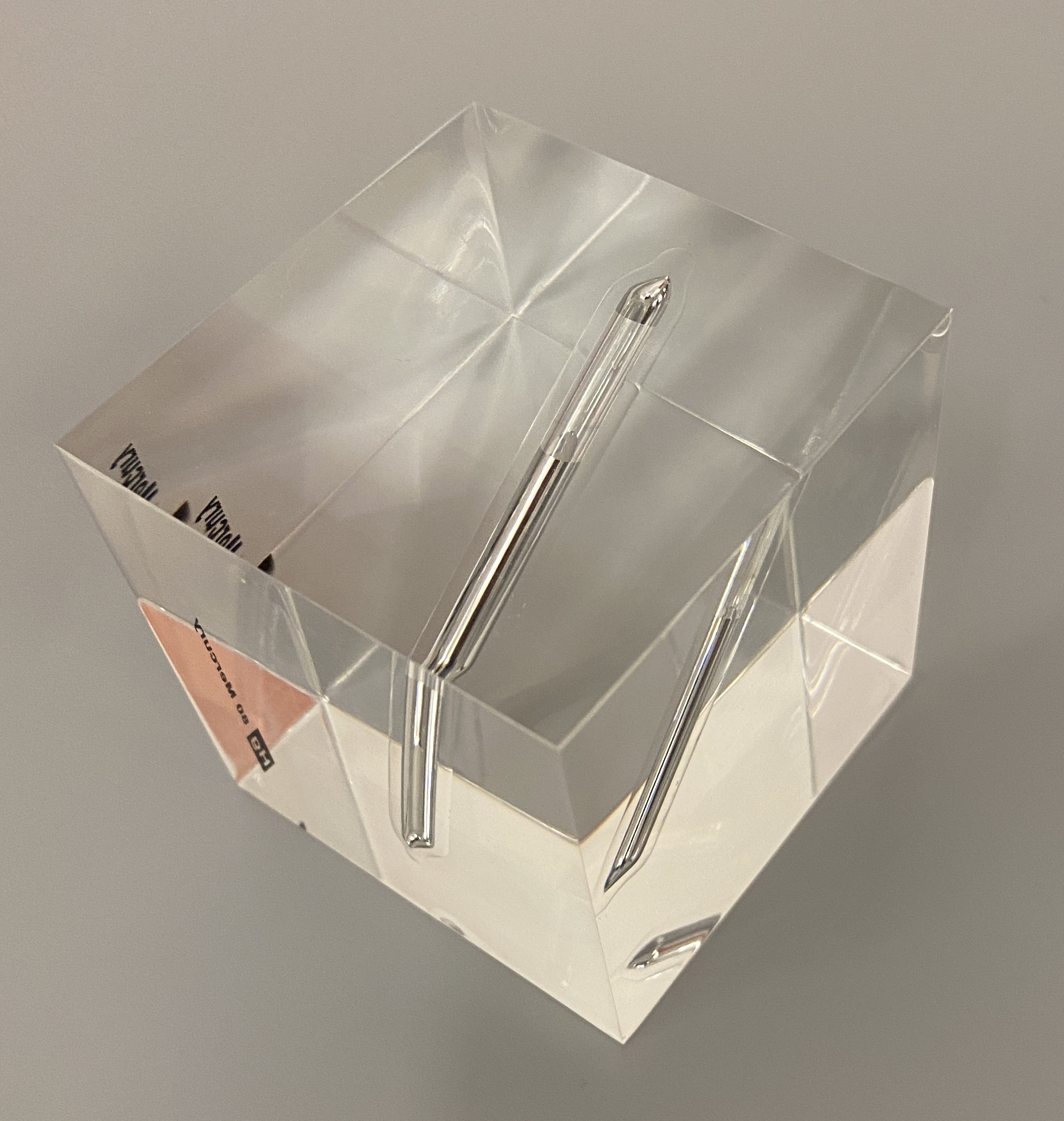 Quecksilber in Acrylglasblock 50x50x50mm