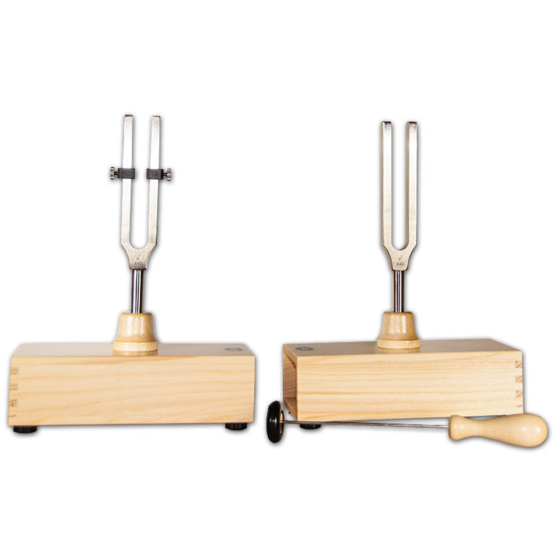 Stimmgabelpaar a1 440Hz mit Resonanzkasten