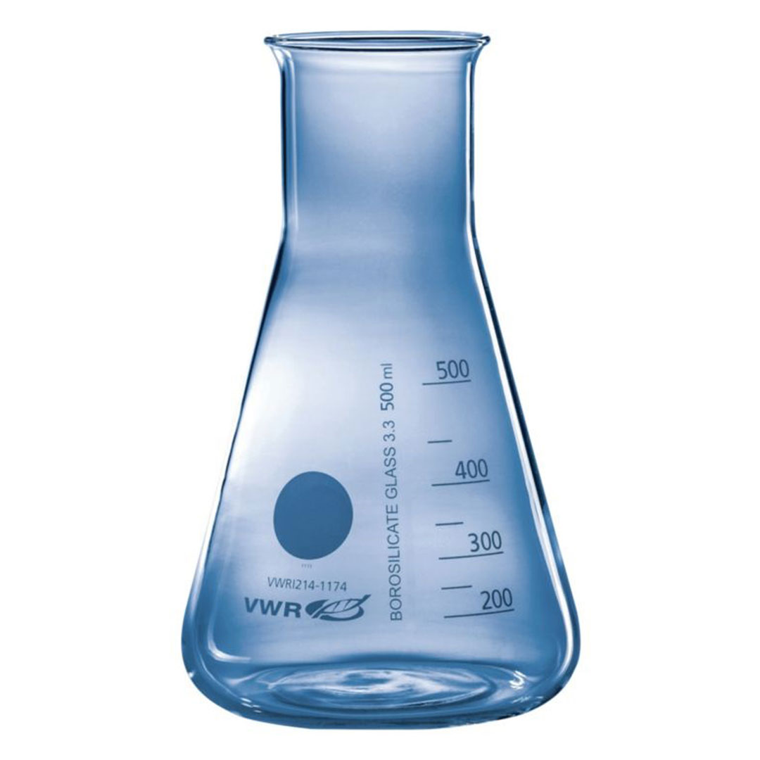 Flacon Erlenmeyer En Verre Borosilicate 3.3 – Col Large, Gradué 25 Ml, Pour Laboratoire (chimie, Biologie)