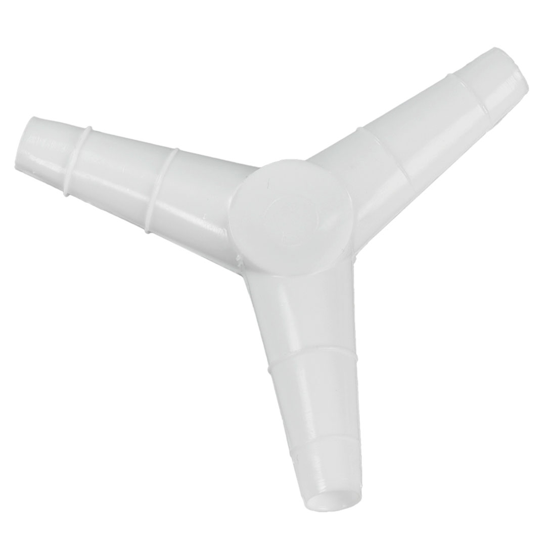Dreiweg-Schlauchverbindung PP Di=4mm, für Schlauch Di=6-9mm, 3Stk.