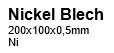Nickel Blech 200x100x0,5mm magn.