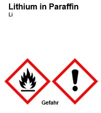 Lithium in Paraffinöl, 25g