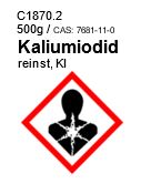 Kaliumiodid, 99,0-100,5% Ph. Eur., 500g