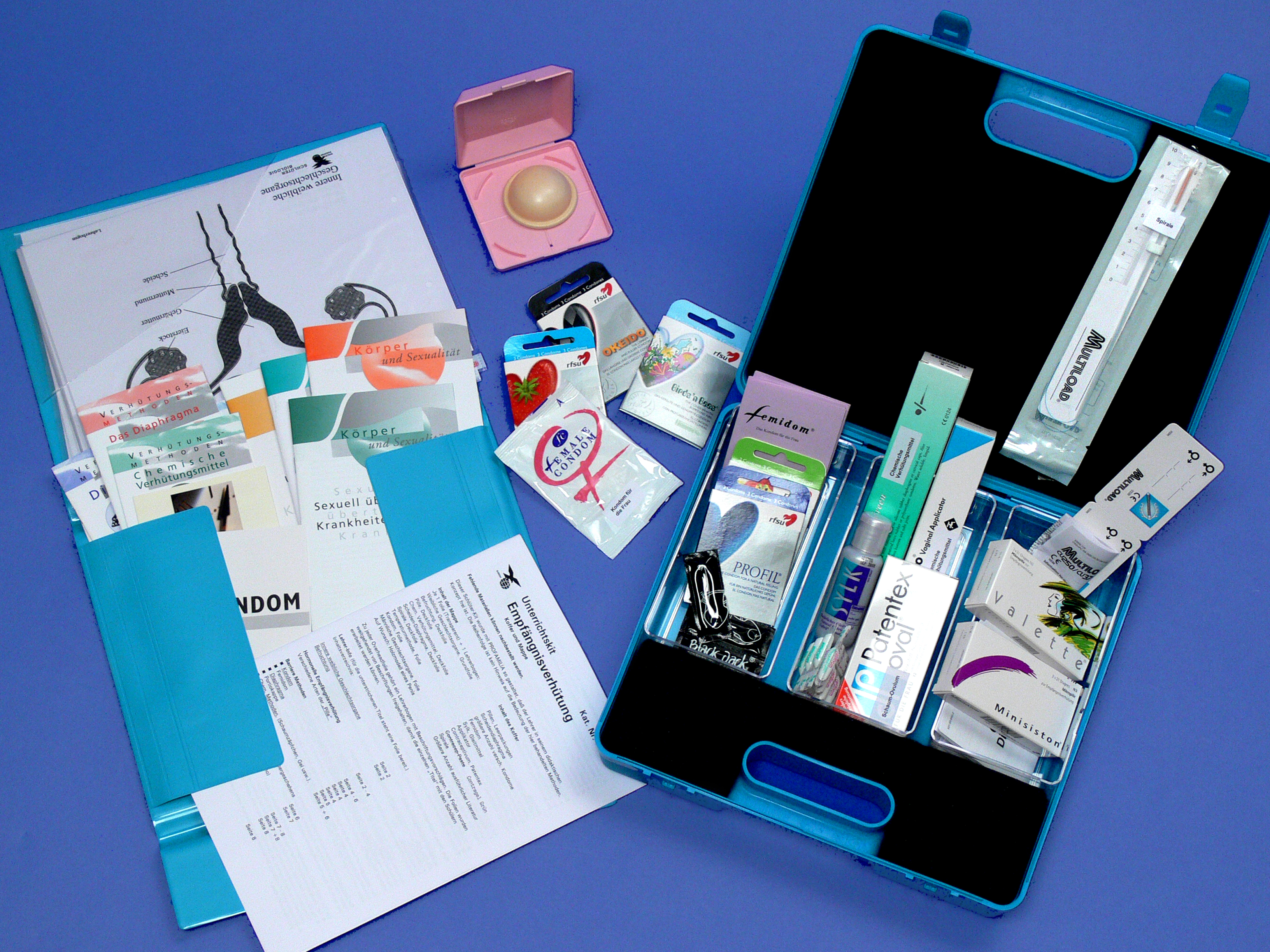 Kit Empfängnisverhütung Koffer + Mappe