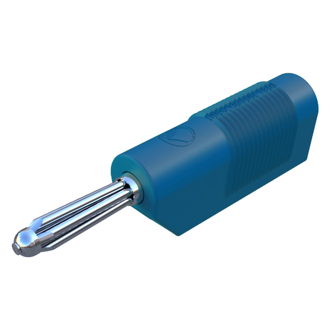Laborstecker allein, blau, 10Stk.
