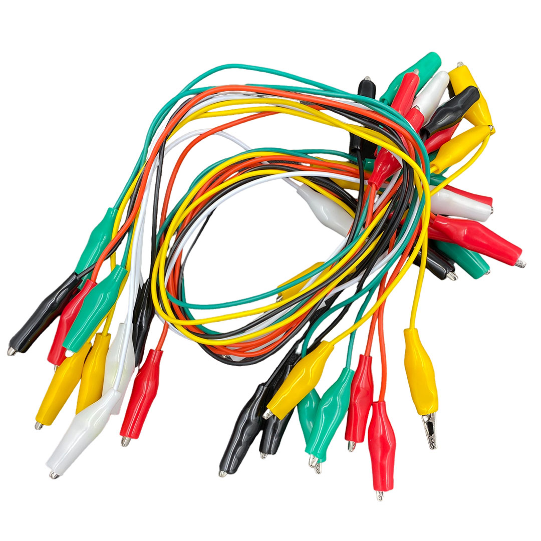 Prüfkabel-Satz, gross, mit Krokoklemme, L=32cm, 20Stk.