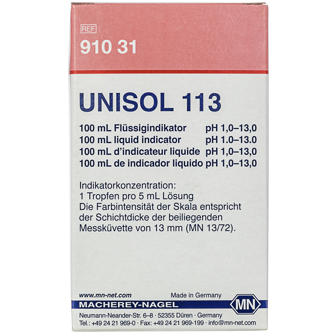 MACHEREY-NAGEL UNISOL 113, pH 1-13, 100ml