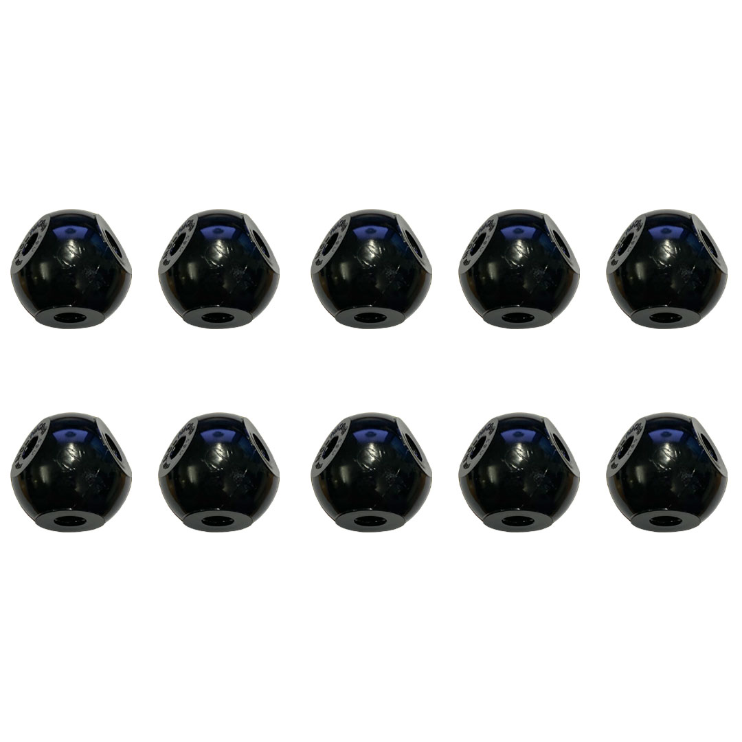 MOLYMOD Molekül Kohlenstoff, 4 Loch, 23 mm, 10 Stk. schwarz