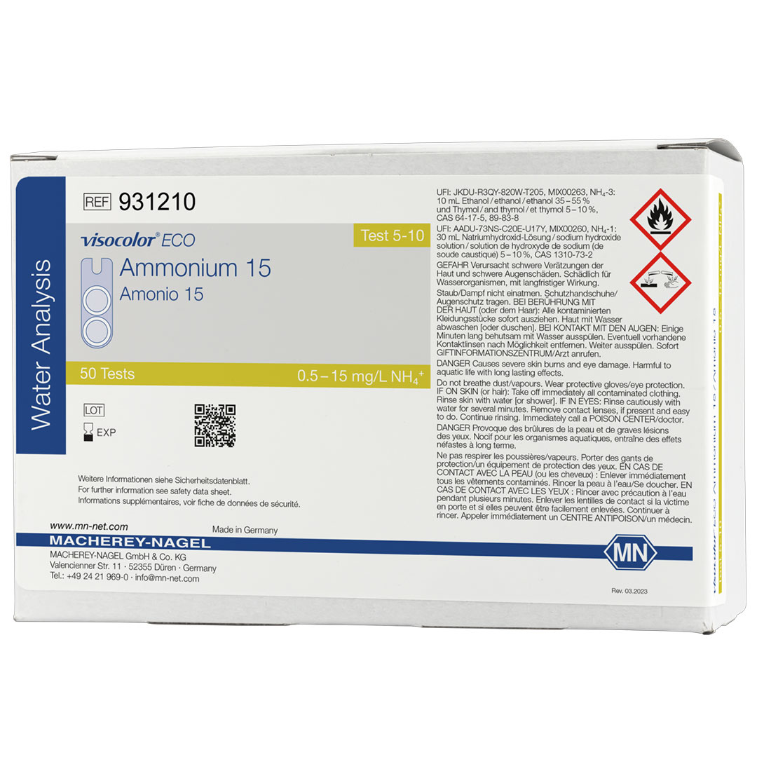 MACHEREY-NAGEL Ammonium 15 0,5-8,0 mg/l, Viscolor, 50B. Nachfüllpackung
