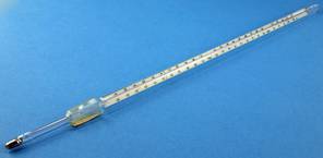 Schliff Thermometer,NS14,5/23, rot, -10...+150:1°C