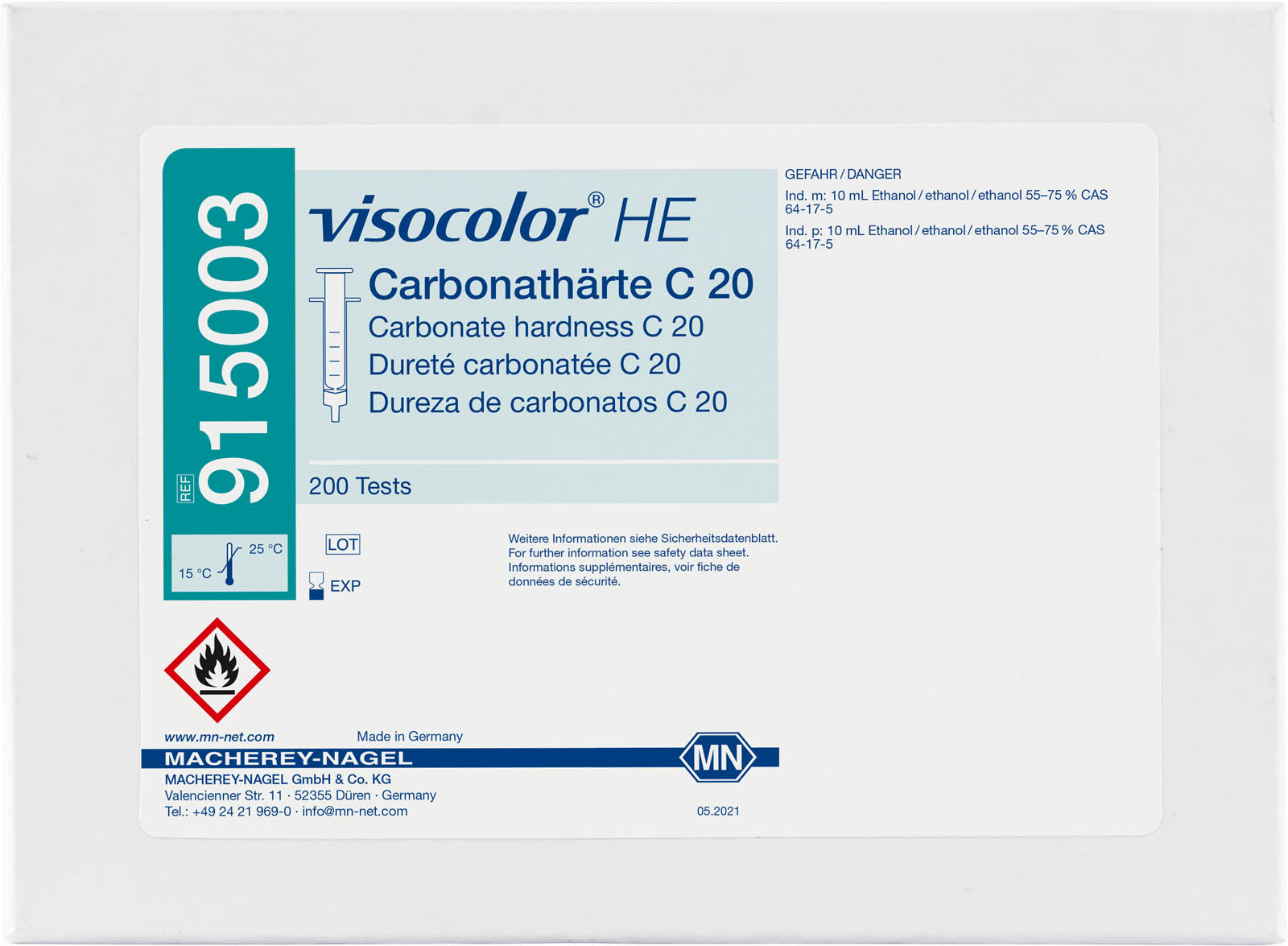 Carbonathärte C20, Viscolor, titrimetrisch, 200 Test