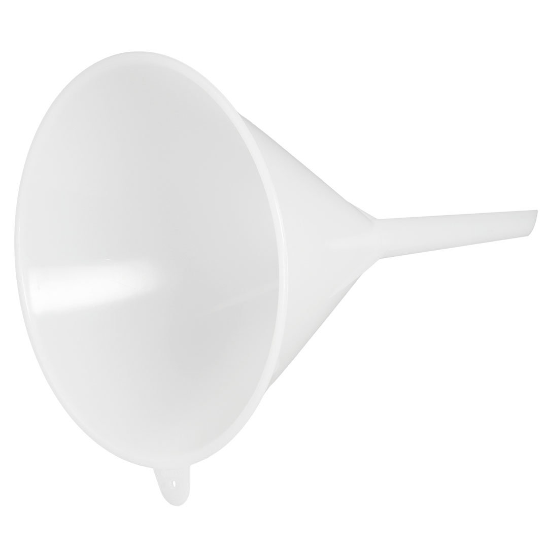 Trichter Kunststoff PP, Da=120mm, Auslauf L=90mm, Da=14mm