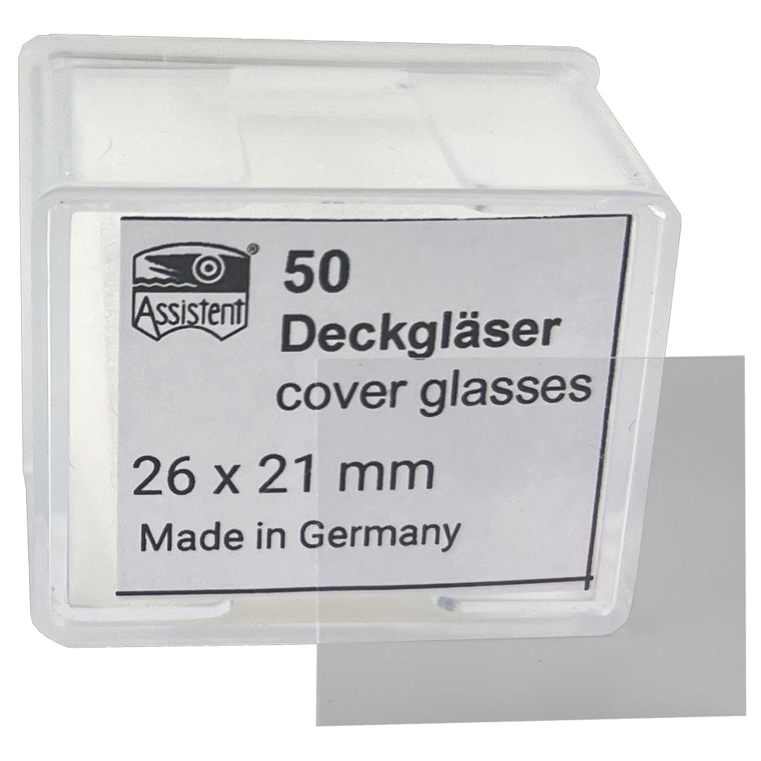 Deckgläser für Mikroskopie 18x18mm, 50Stk.