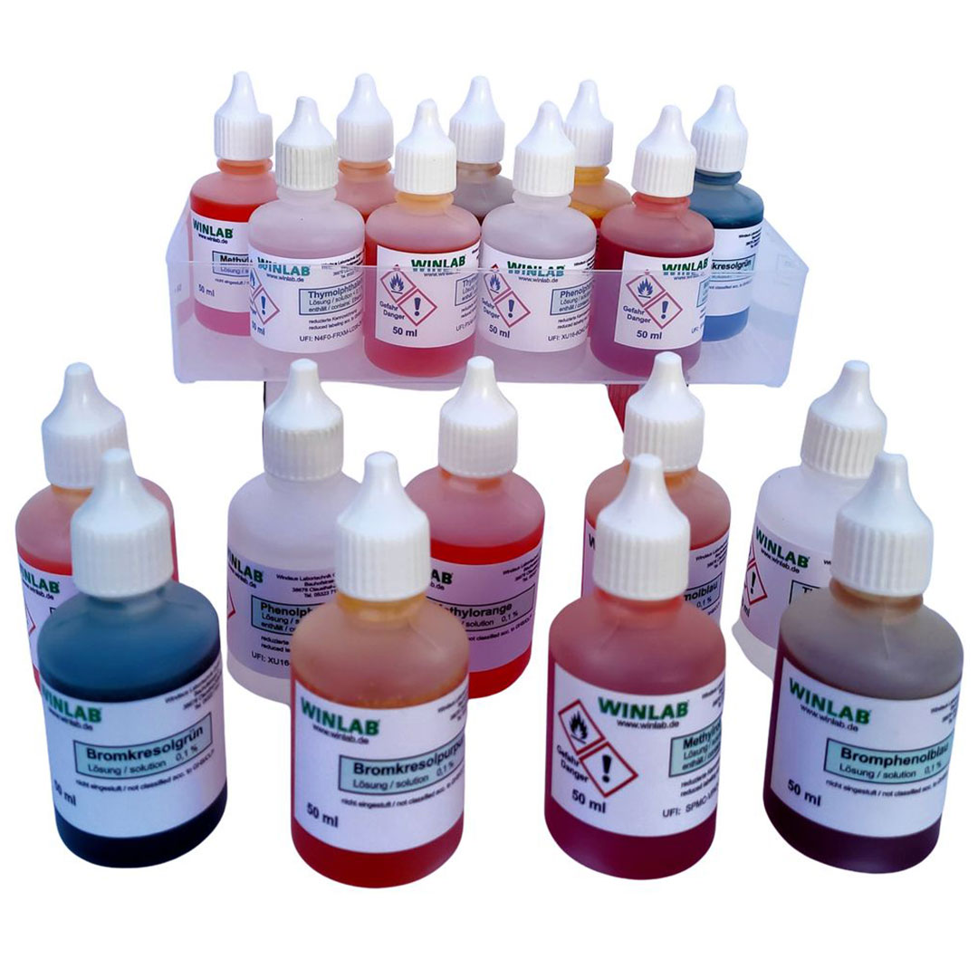 pH-Indikatorlösungen Set, 8x50ml