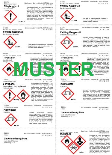 CH-Etiketten, einzel Etikette
