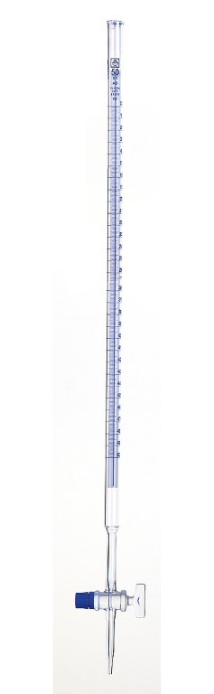Büretten 50ml, Boro 3.3, mit Schellbachstreifen, mit Glas-Küken