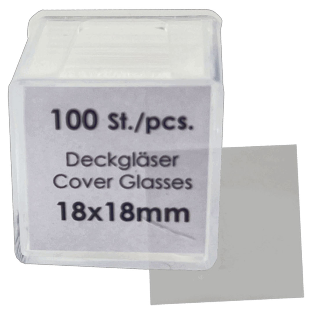Deckgläser für Mikroskopie 12x12mm, 100Stk.
