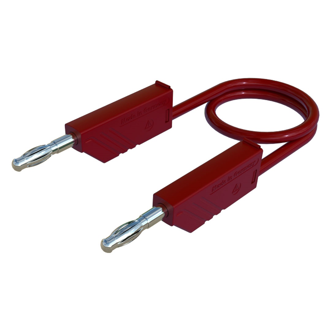 Laborkabel,100cm, rot, 2,5mm2, bis 32A