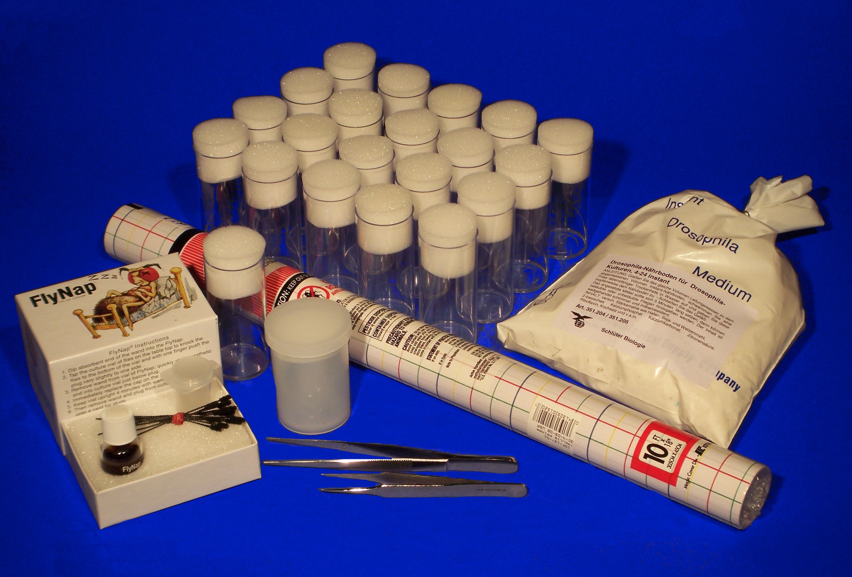 Drosophila Zuchtgeräte Kit mit Narco Fly