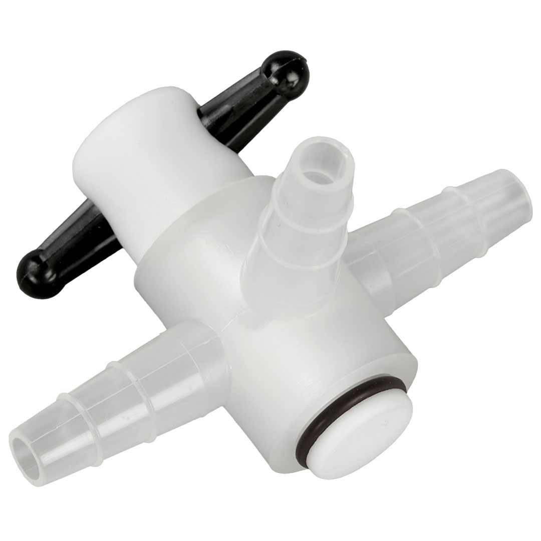 Dreiwegreibhahn, D=4/6-8mm, GL=65mm