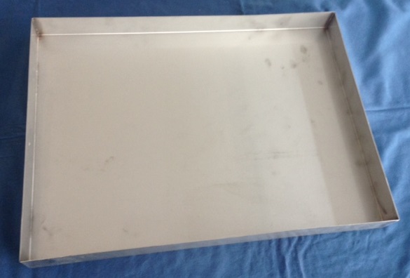 Auffangwanne, Cr-Ni-Stahl, 470x350mm, H=ca. 80mm