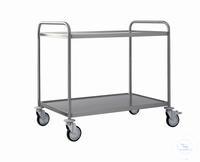 Rollwagen Edelstahl,  2 Etagen, 90x60x94cm