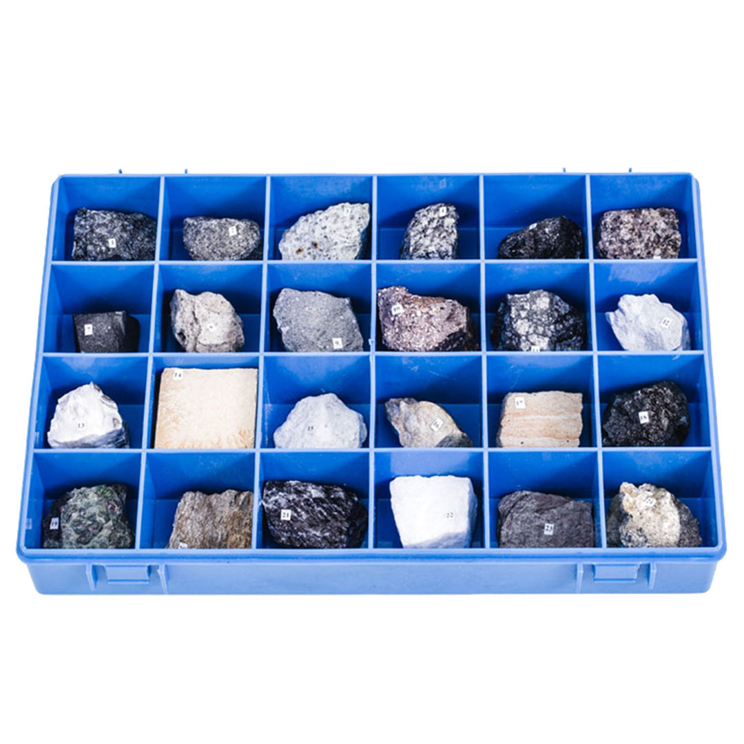 3B SCIENTIFIC Gesteinssammlung 24 Gesteine,  (U72015) Grösse:33,5x23x6cm