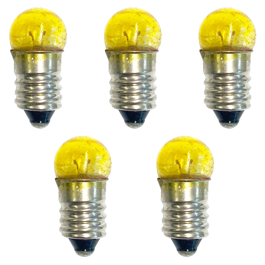 Glühlampen E10,gelb, 3,5V/0,2W/5Stk