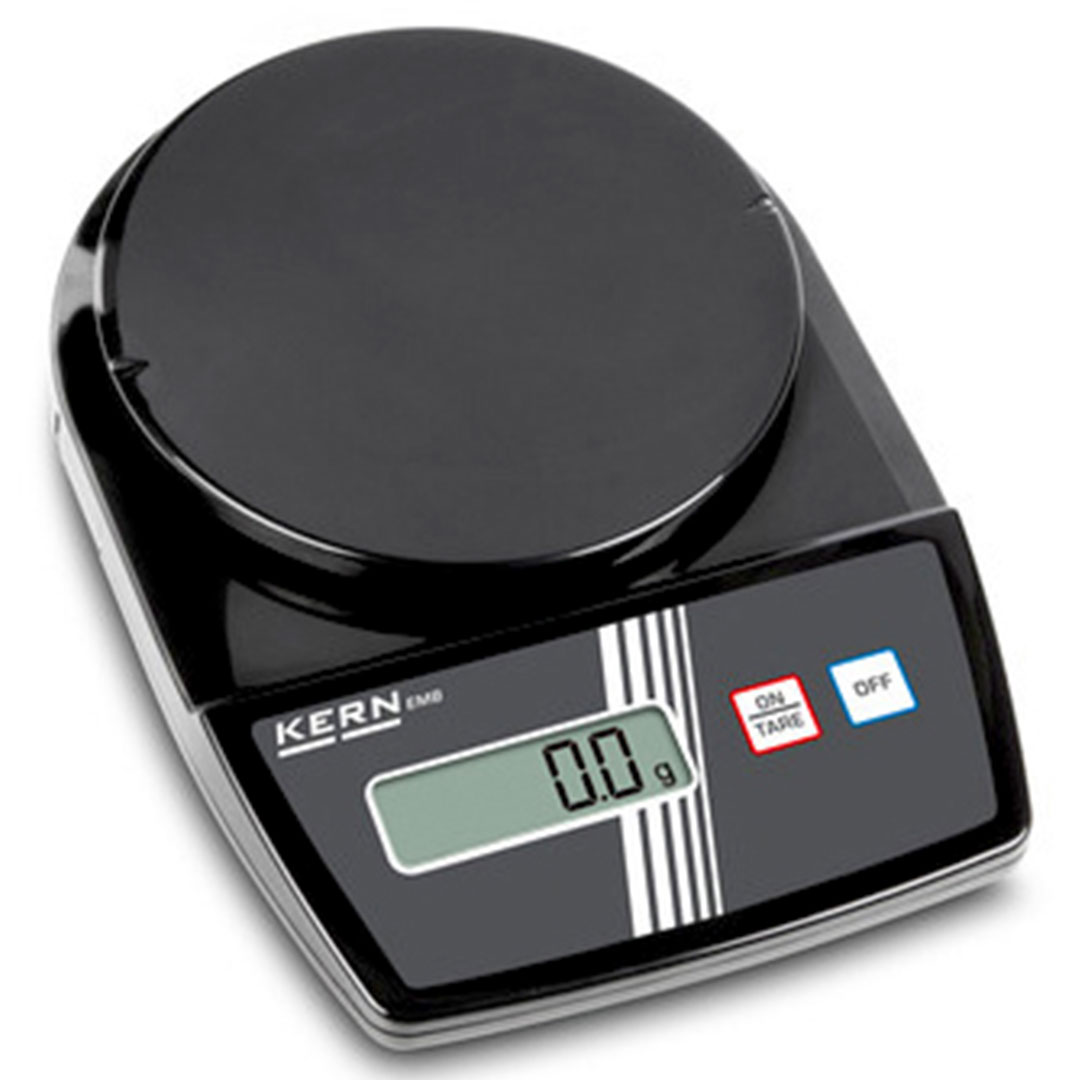 KERN Schulwaage 500g, 0,1g, black, KS-Wägepl. D=150mm
