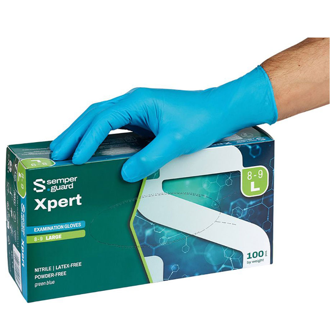 Schutzhandschuhe Semperguard XPERT Nitril, M, 7-8, 100 Stk.