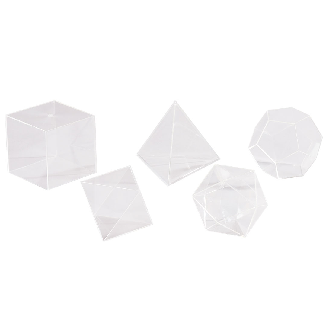 GÜNTER HERRMANN Hohlkörper platonische Körper+Polyeder, 5-teilig