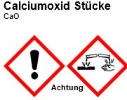 Calciumoxid gebrannter Kalk, Stücke, 1000g