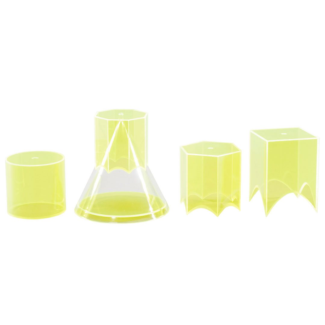 GÜNTER HERRMANN Kegel mit 4 Aufsteckkörpern