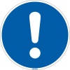 Gebot / Allgemein, D=100mm, Aufkleber, blau