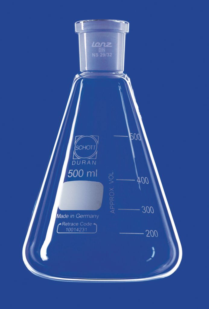 Erlenmeyer Boro 3.3, NS14/23, graduiert, 50ml