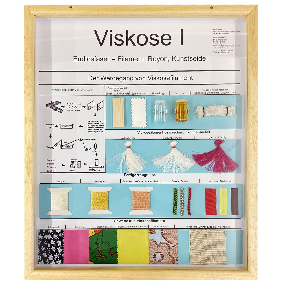 Schaukasten Viskose I, im Holzrahmen 50x60 cm